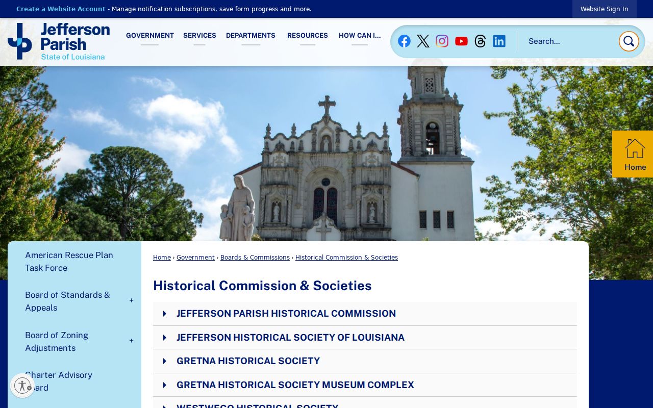 Marrero neighbors local historical societies directory