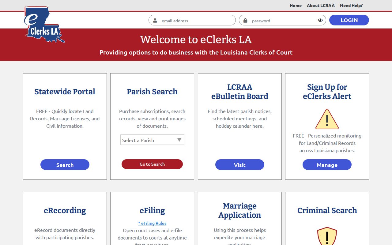Marrero resident lookup statewide eClerks index